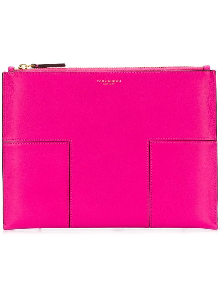 Tory Burch Block-t Medium Pouch - Pink