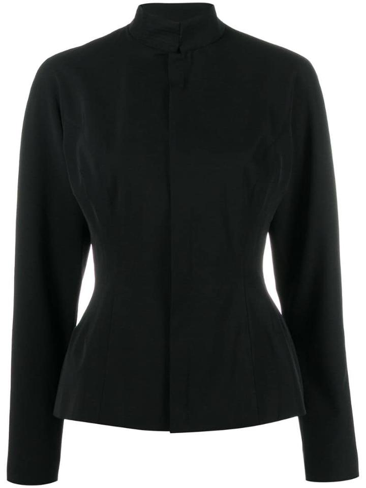 Jean Paul Gaultier Pre-owned 1990's High Collar Fitted Jacket - Black