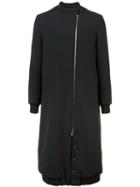 Thamanyah Long Zipped Coat - Black