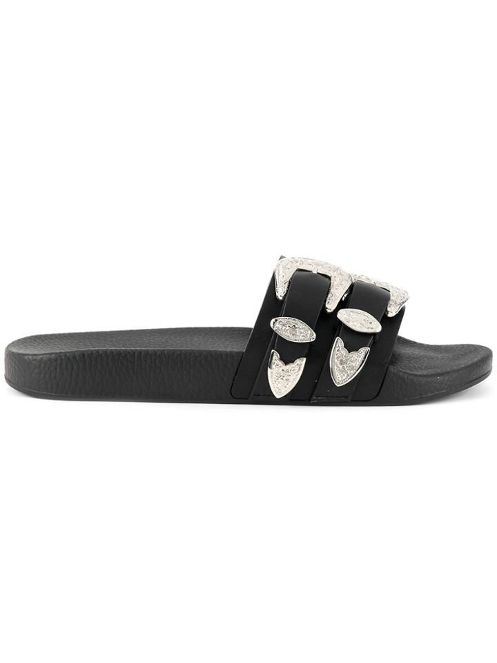Dsquared2 Western Buckle Slides - Black