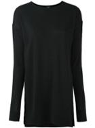 Joseph Lateral Slits Knitted Blouse, Women's, Size: Large, Black, Merino
