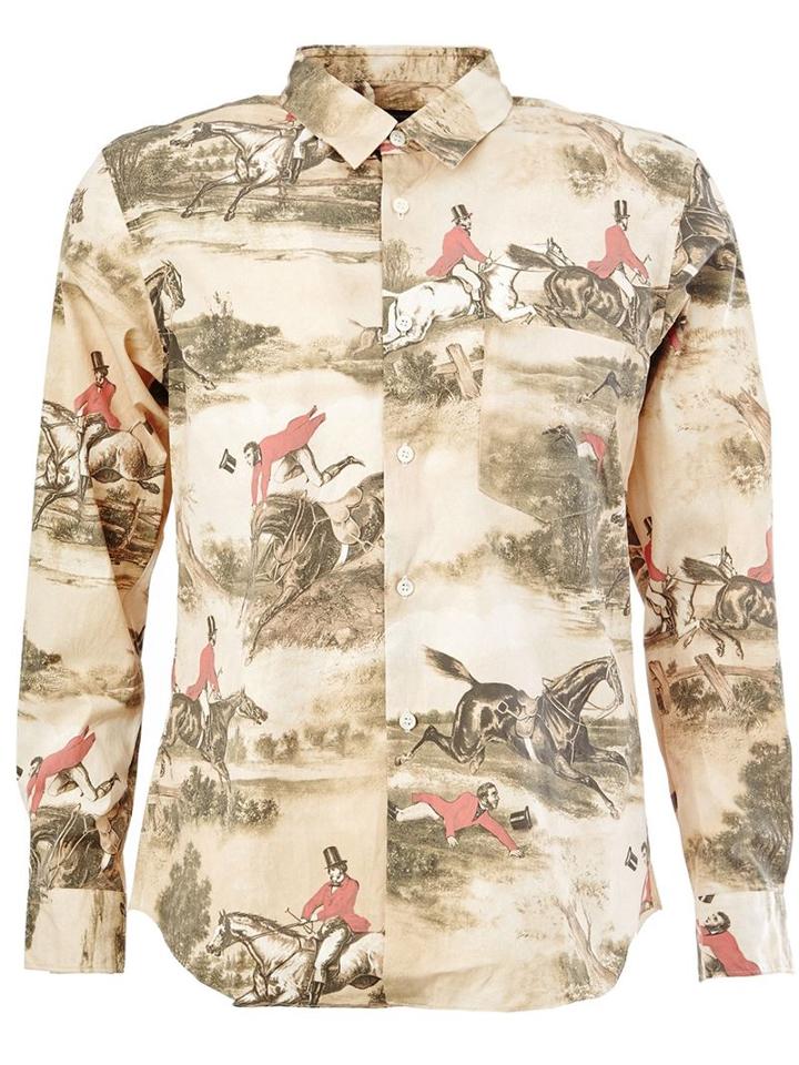Comme Des Garçons Homme Plus Hunting Scene Print Shirt