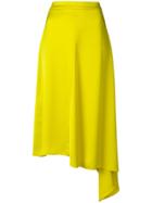 Msgm Asymmetric Skirt - Yellow & Orange