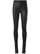 A.f.vandevorst Leather-effect Leggings, Women's, Size: 34, Black, Viscose/spandex/elastane
