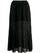 Sonia Rykiel Pleated Pull-on Skirt - Black