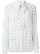 Givenchy Star Print Pussy Bow Blouse