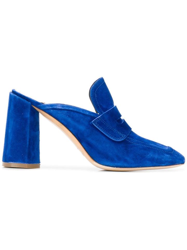 Premiata Square Toe Mules - Blue