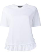 Simone Rocha Frilled Hem T-shirt, Women's, Size: Medium, White, Cotton
