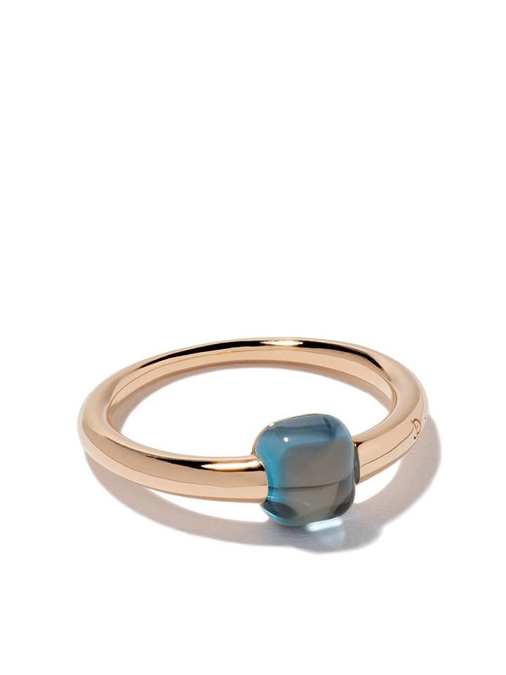 Pomellato 18kt Rose & White Gold M'ama Non M'ama Blue Topaz Ring