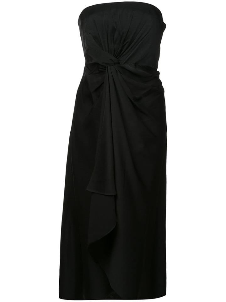 A.l.c. Side Ruché Detail Strapless Dress - Black