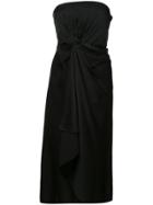 A.l.c. Side Ruché Detail Strapless Dress - Black