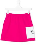 Msgm Kids Logo Printed Mini Skirt - Pink & Purple