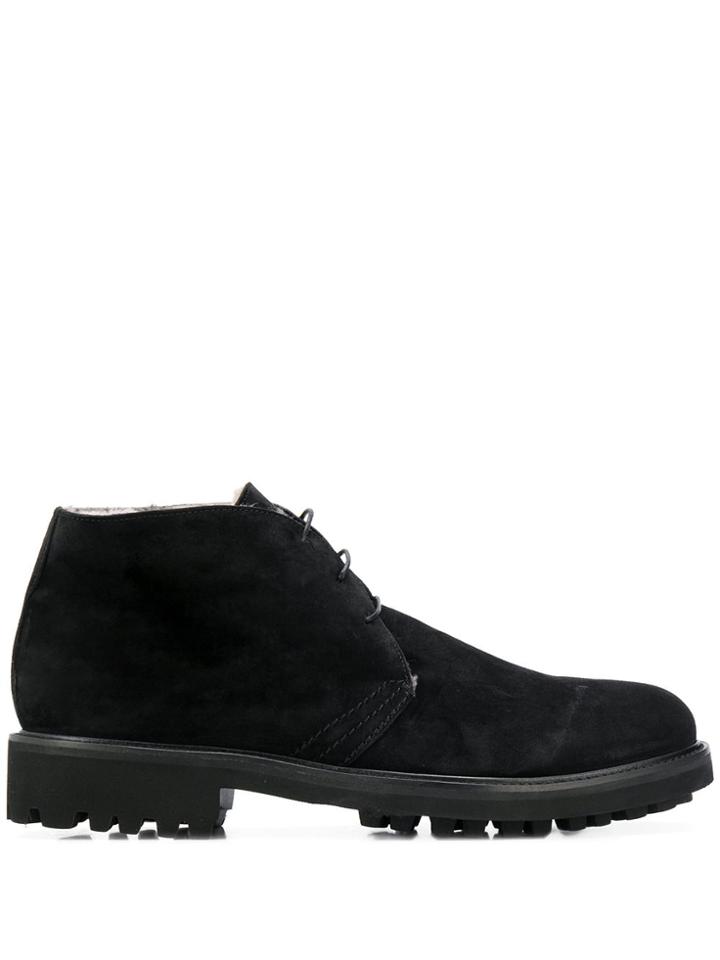 Baldinini Textured Ridged Heel Boots - Black