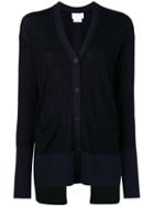 Dkny - Open Back Cardigan - Women - Nylon/spandex/elastane/merino - M, Black, Nylon/spandex/elastane/merino
