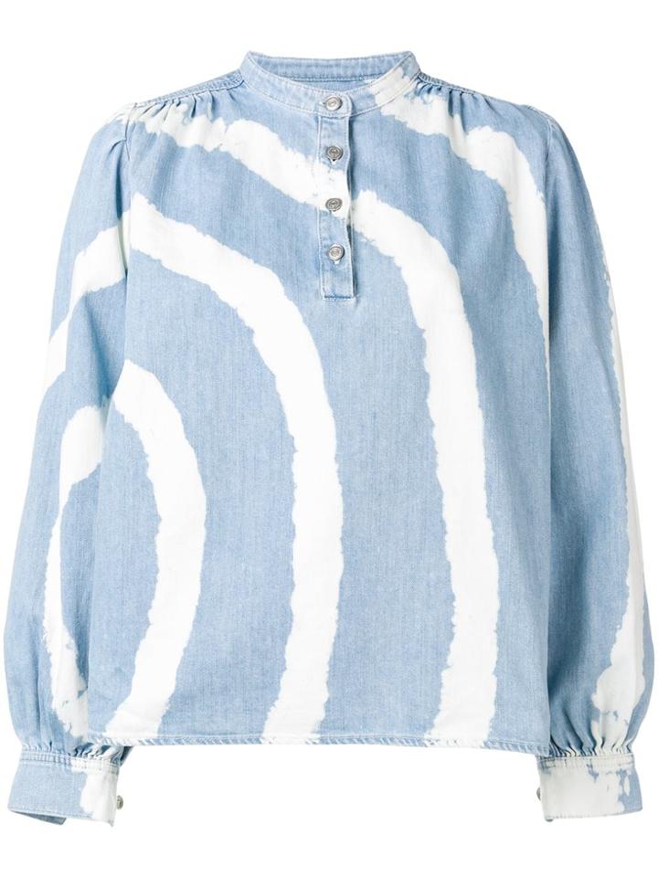 Ganni Acadia Tie-dye Shirt - Blue
