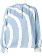 Ganni Acadia Tie-dye Shirt - Blue