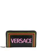 Versace 90's Vintage Logo Wallet - Black