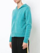 The Elder Statesman Hooded Cardigan - Blue