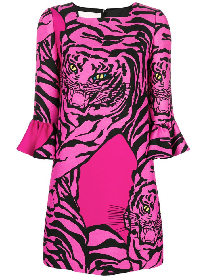 Valentino Animal Print Dress - Pink & Purple