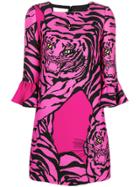 Valentino Animal Print Dress - Pink & Purple