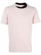 Maison Margiela Layered Neckline T-shirt, Men's, Size: 52, Pink/purple, Cotton