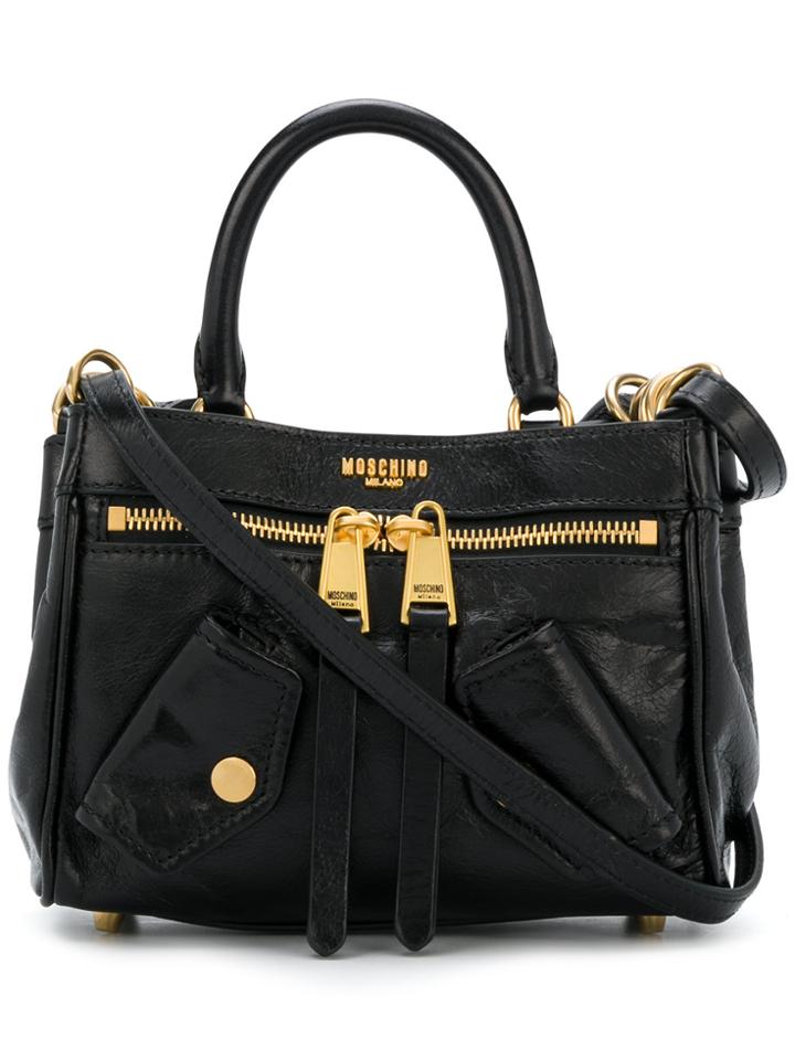 Moschino Biker Pocket Handbag - Black
