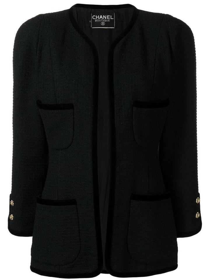 Chanel Pre-owned Open Front Jacket - Black