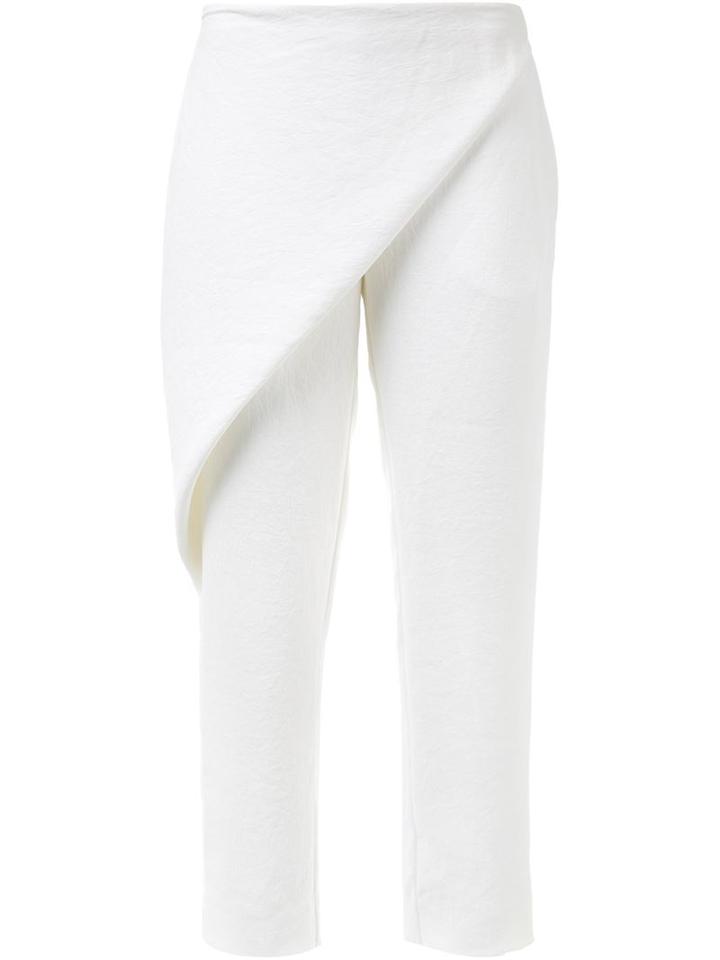 Dion Lee Folded Sail Cropped Trousers, Women's, Size: 12, White, Polyester