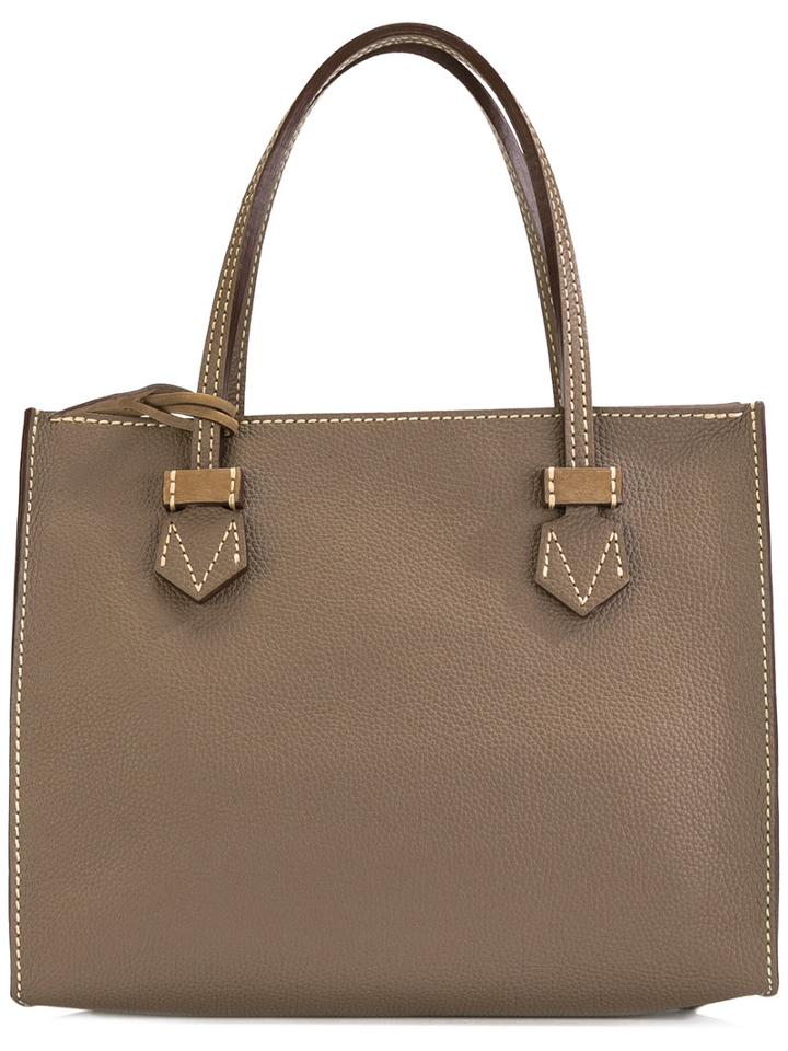 Moreau Small Contrast Tote Bag, Women's, Nude/neutrals, Calf Leather/goat Skin