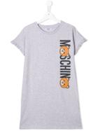 Moschino Kids Teddy Bear T-shirt Dress - Grey