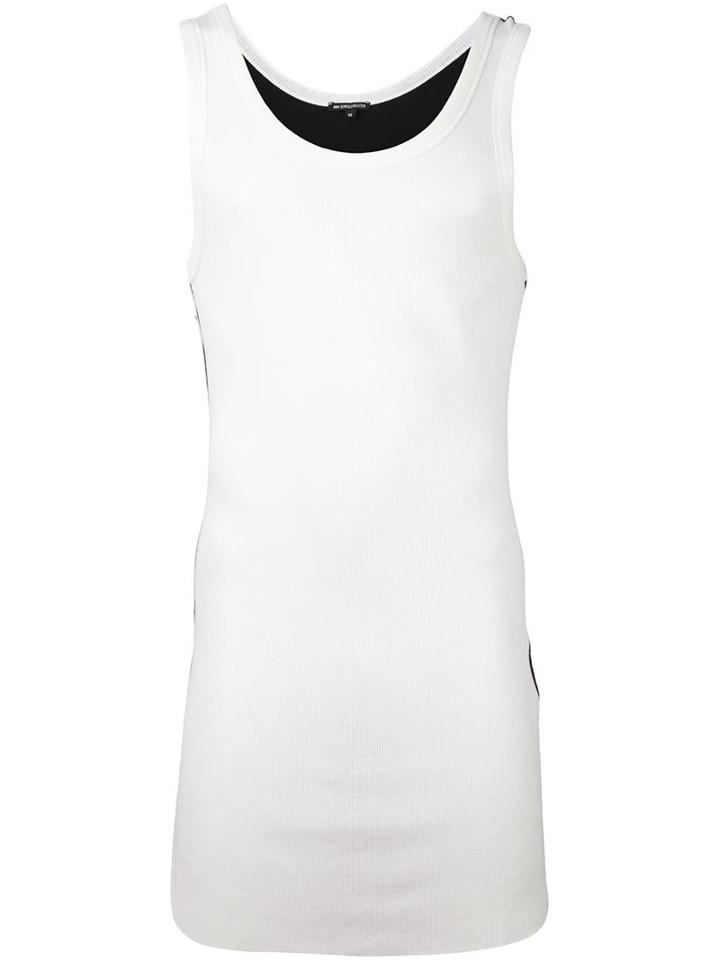 Ann Demeulemeester Oversized Tank Top, Men's, Size: Medium, White, Viscose/wool