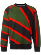 House Of Holland Striped Sweatshirt, Adult Unisex, Size: Medium, Green, Cotton