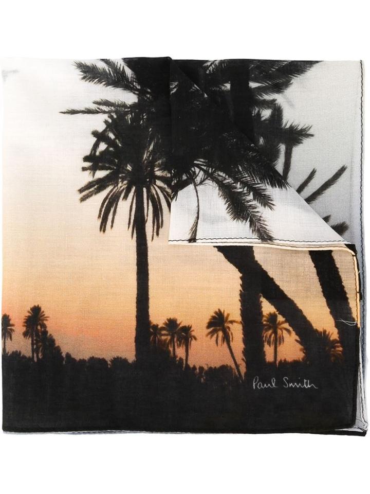 Paul Smith Palm Tree Print Pocket Square