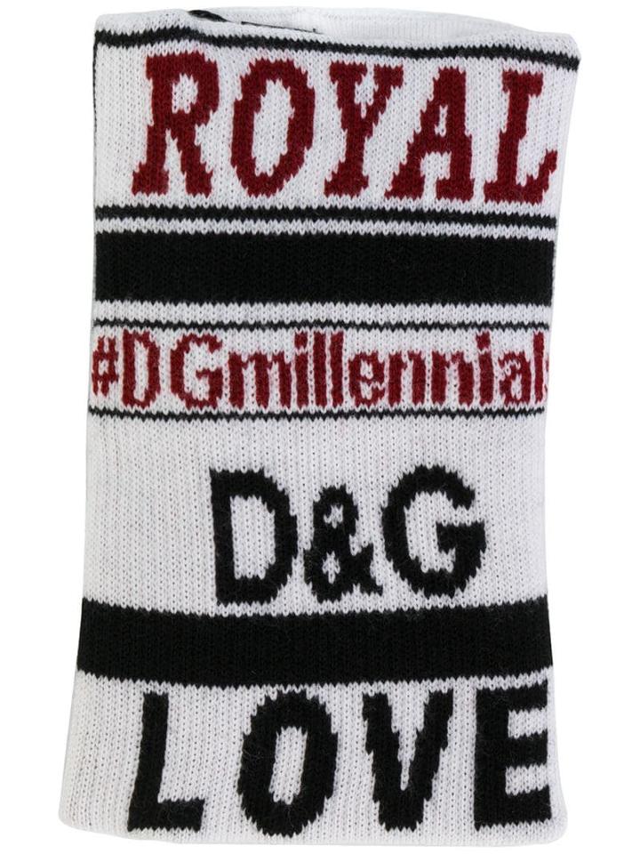 Dolce & Gabbana Knitted Wristband - White