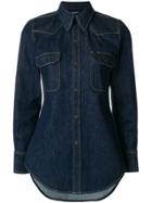 Calvin Klein Fitted Denim Shirt - Blue