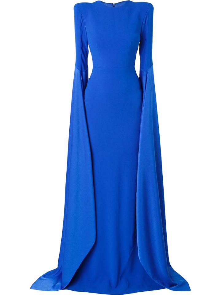 Alex Perry Alana Dress, Women's, Size: 10, Blue, Polyester/triacetate