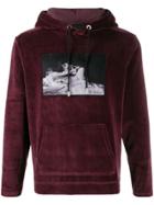 Limitato Photographic-print Velvet Hoodie - Red