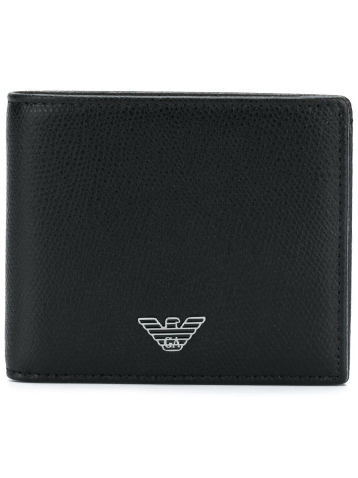 Emporio Armani Foldover Logo Wallet - Black
