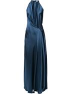 Bianca Spender Isabella Draped Gown - Blue