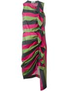 Isa Arfen Striped Asymmetric Dress, Women's, Size: 6, Silk/cotton