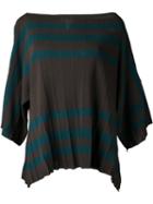 Scanlan Theodore Crepe Boat Neck Top, Women's, Size: Medium/large, Brown, Viscose
