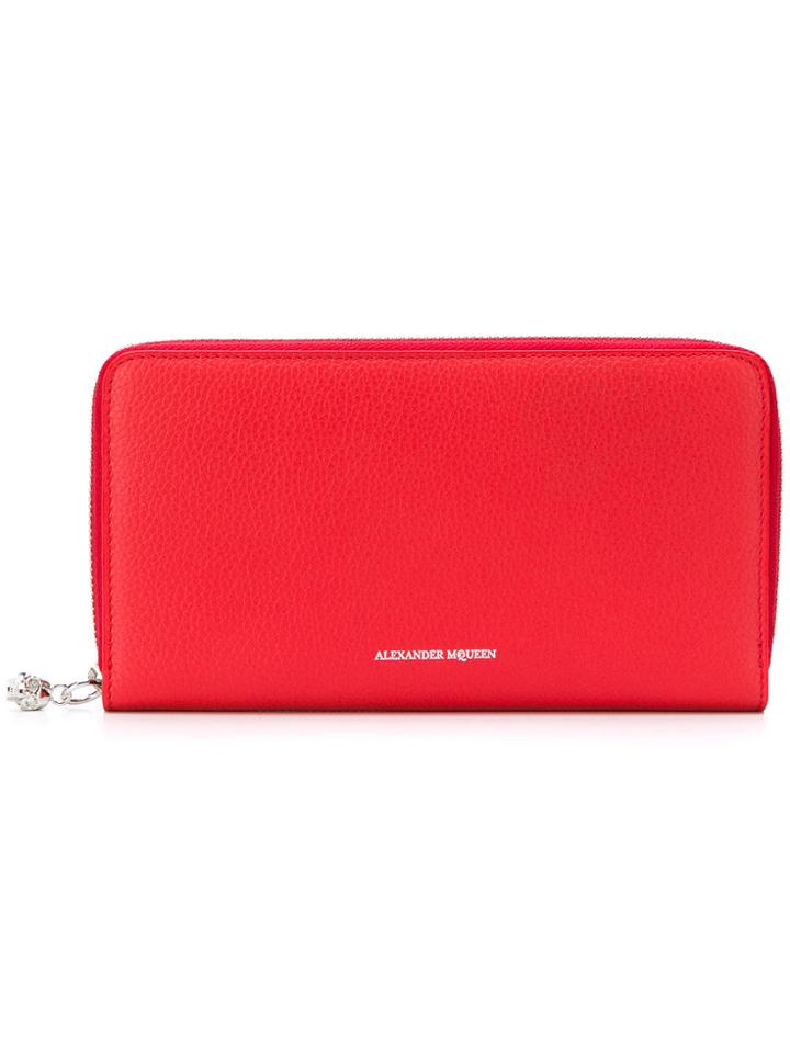 Alexander Mcqueen Zip-around Continental Wallet - Red