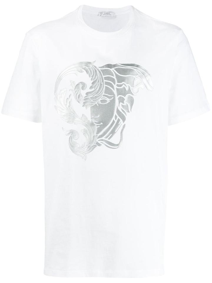 Versace Collection Medusa Logo Print T-shirt - White