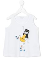 Little Marc Jacobs Printed Tank Top, Girl's, Size: 6 Yrs, White