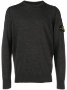 Stone Island Long-sleeve Fitted Sweater - Black