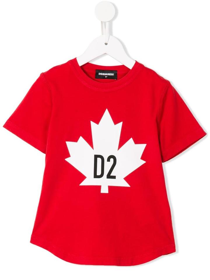 Dsquared2 Kids Maple Leaf T-shirt, Boy's, Size: 12 Yrs, Red