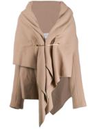 Fumito Ganryu Draped Short Coat - Neutrals