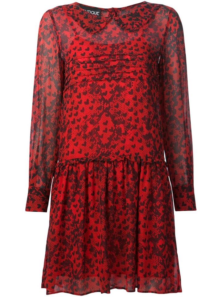 Boutique Moschino Heart Print Skater Dress