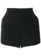 Red Valentino Scalloped Hem Shorts - Black