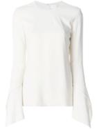 Victoria Beckham Bell-sleeved Blouse - White